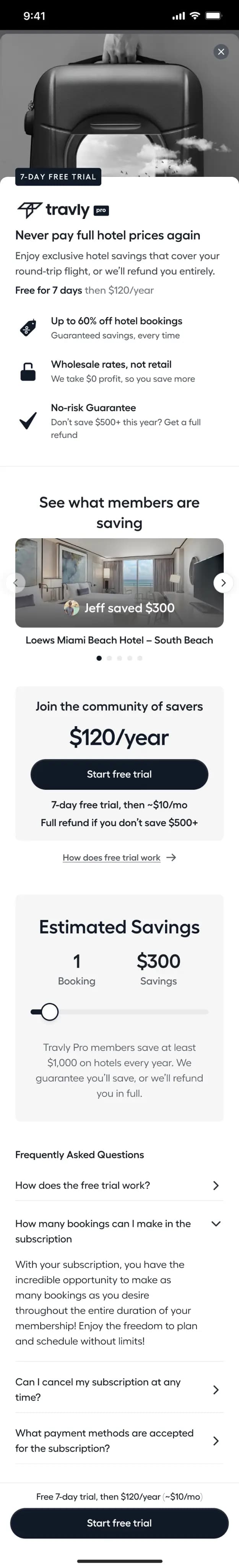 Travly Pro app content