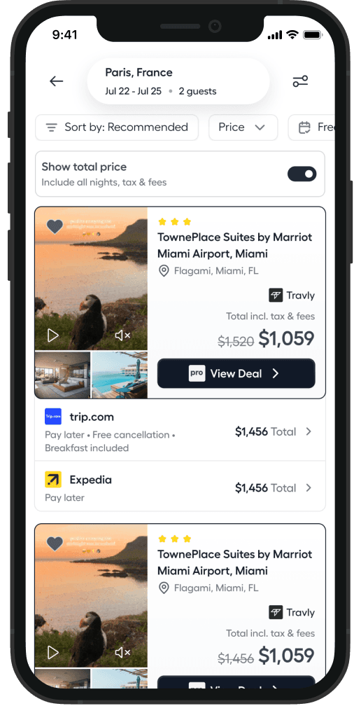 Travly savings screen